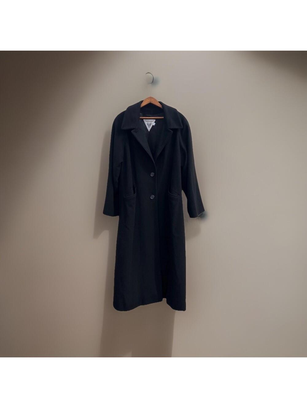 Spring Clearance! Marvin Richards Long Black Winter Coat Size 6 - Picture 2 of 8